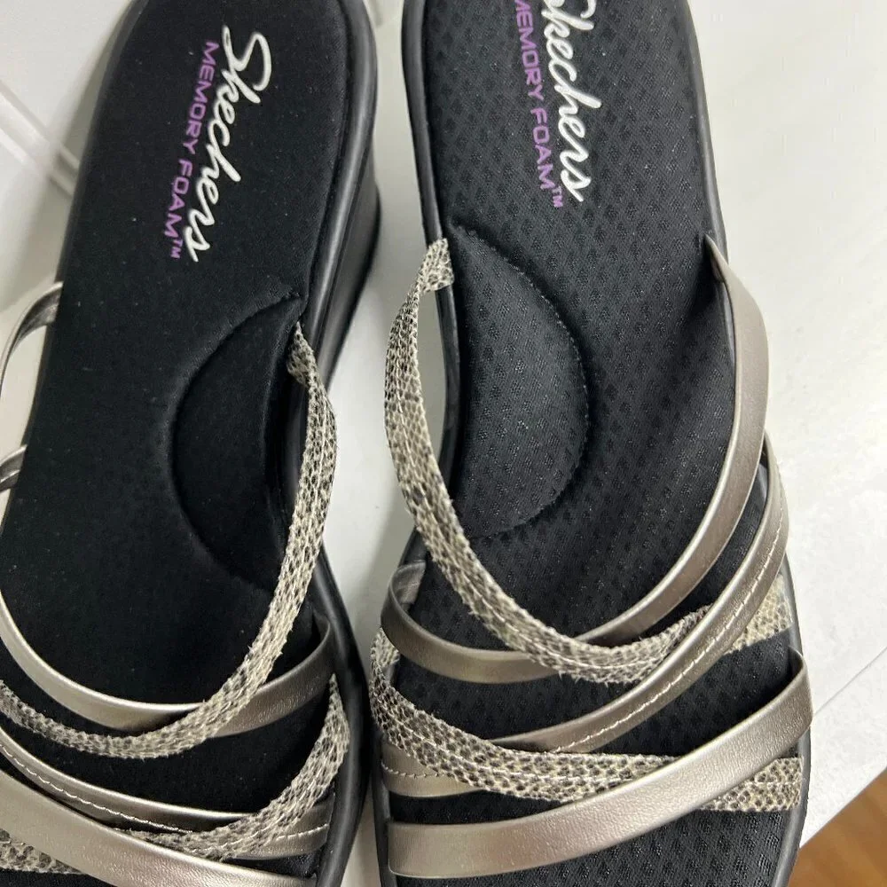 Skechers Wedge Sandals with Memory Foam Size 10